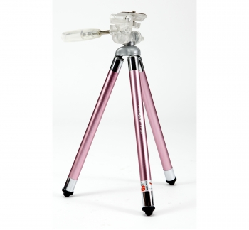 Compact Travel Tripod 8 Sections in Pink
