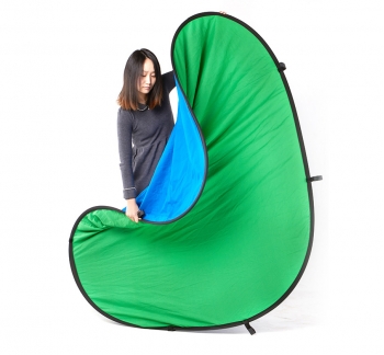 Pop Up Green Screen 1.5x2M (Green/Blue Double Sided)