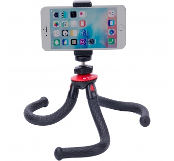 Deluxe Flexible Tripod with smartphone tripod mount