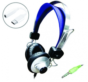 Deluxe Headphone with 3.5mm and USB-C adaptor