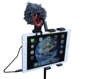 Microphone for iPad/smartphone (with iPad/iPhone Clip)