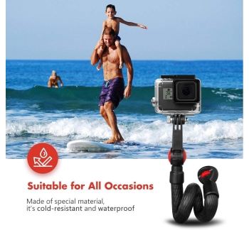 Waterproof Flexible Monopod for Smartphone/iPad with Bluetooth Remote