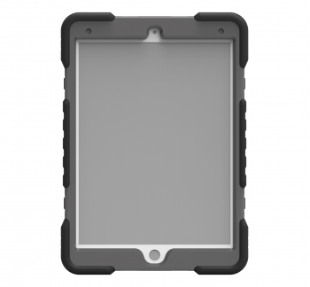iPad 7-9 heavy duty case with ring style stand & glass protector