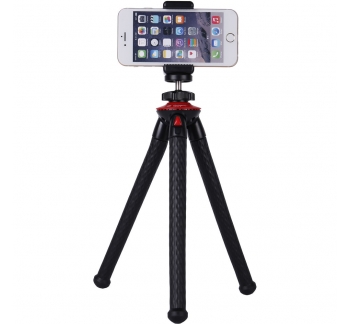 Deluxe Flexible Tripod with smartphone tripod mount