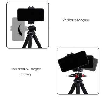 Multifunction Tripod Ball Head with Extension 1/4” Screw Hole