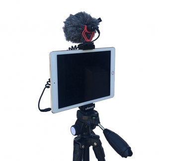 iPad Pro Aluminum Tripod Stand (reversible centre column) & Remote Shutter