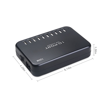 USB-A 10 Ports Charger 120W (10x2.4A), AUS Approval