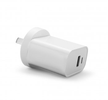 USB-C and USB-A dual ports 30W PD charger