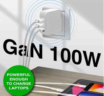 USB-C and USB-A 4 ports 100W PD GaN charger